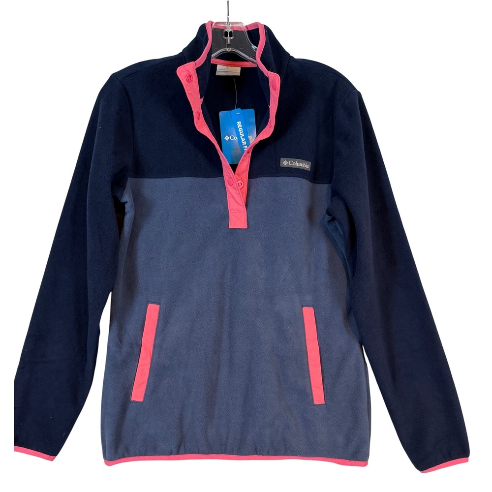 Columbia Benton Springs Fleece Pullover Colorblock Snap Neck •S• Granola Girl
